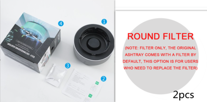 Smoke Removal Air Purification Ashtray Anion Purification Practical Automatic Purifier Ashtray Portable Gadgets For Home, Office, Car Ashtray set 3