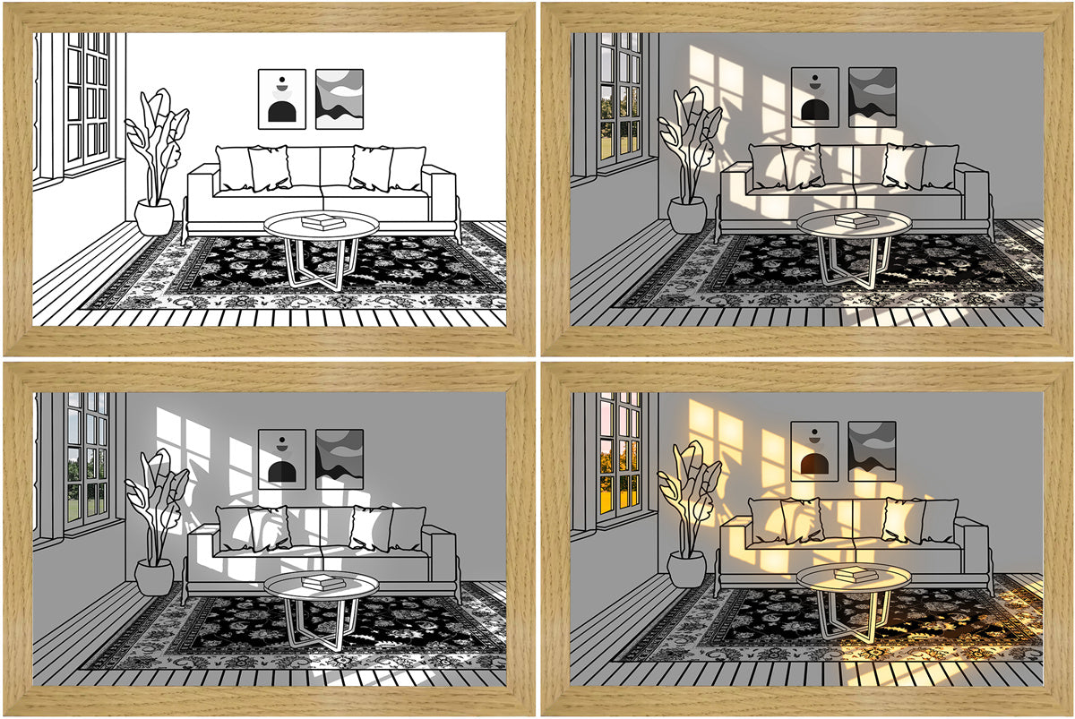 Illuminated Picture LED Decorative Light Painting Bedside Picture Style Creative Modern Simulate Sunshine Drawing Night Light Gift2