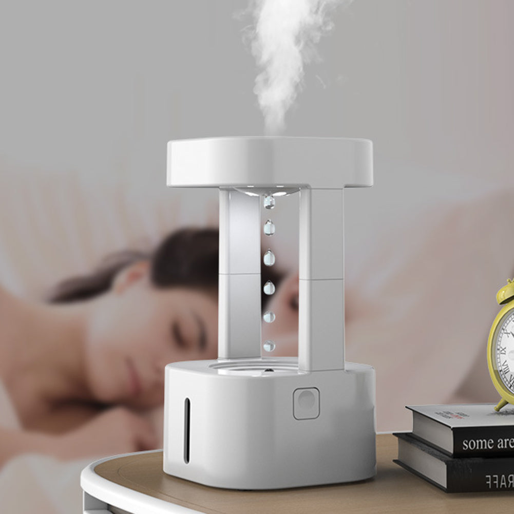 Creative Anti-gravity Water Drop Humidifier Air Conditioning Mist Spray Household Quiet Bedroom Office With 580ML Water Tank back