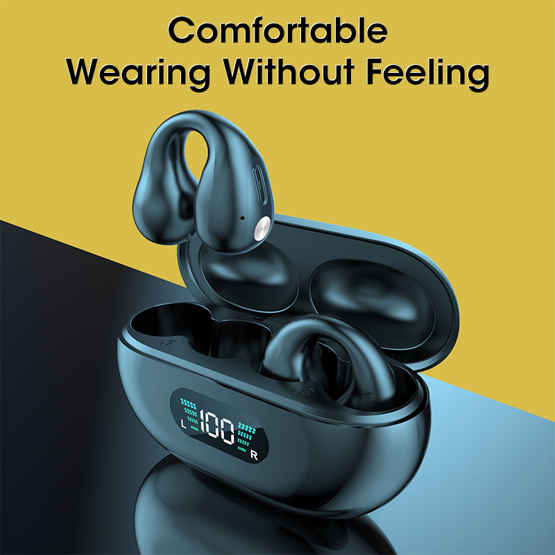 Bone Conduction Headphones TWS Earbuds Ear Clip Bluetooth 5.3 Touch Wireless Earphone In-Ear Bass HIFI Sports Headset2