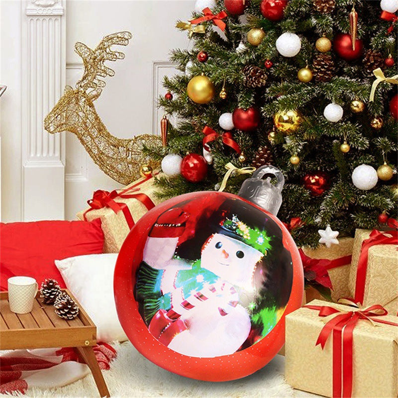 Christmas Ornament Ball Outdoor Pvc 60CM Inflatable Decorated Ball PVC Giant Big Large Balls Xmas Tree Decorations Toy Ball14
