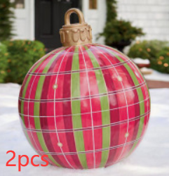 Christmas Ornament Ball Outdoor Pvc 60CM Inflatable Decorated Ball PVC Giant Big Large Balls Xmas Tree Decorations Toy Ball23
