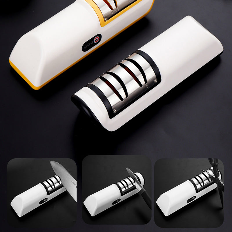 USB Rechargeable Electric Knife Sharpener Automatic Adjustable Kitchen Tool 6