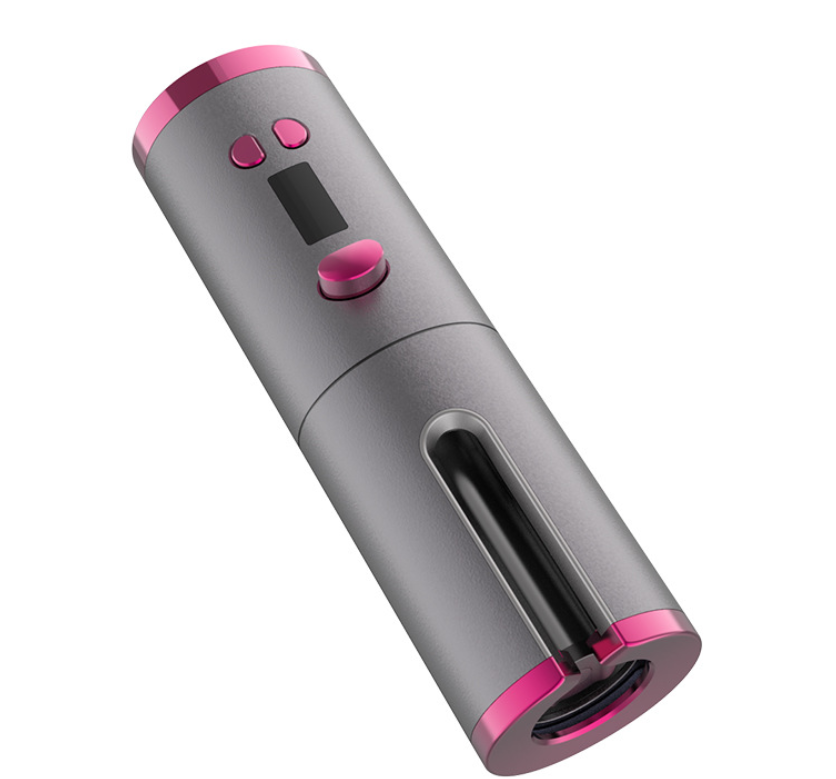 Wireless Automatic Curling Iron, Cordless Auto Curler Restriction with Built-in Rechargeable Battery, Ceramic Professional Hair Curler USB Charging and Rechargeable Portable for Travel grey1