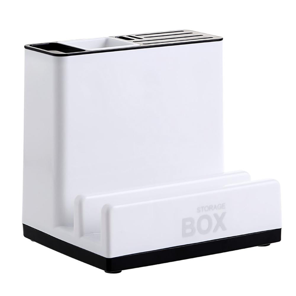 Tableware Storage Holders Kitchen Knife Plastic Storages Racks for Kitchen Convenience Cabinet white
