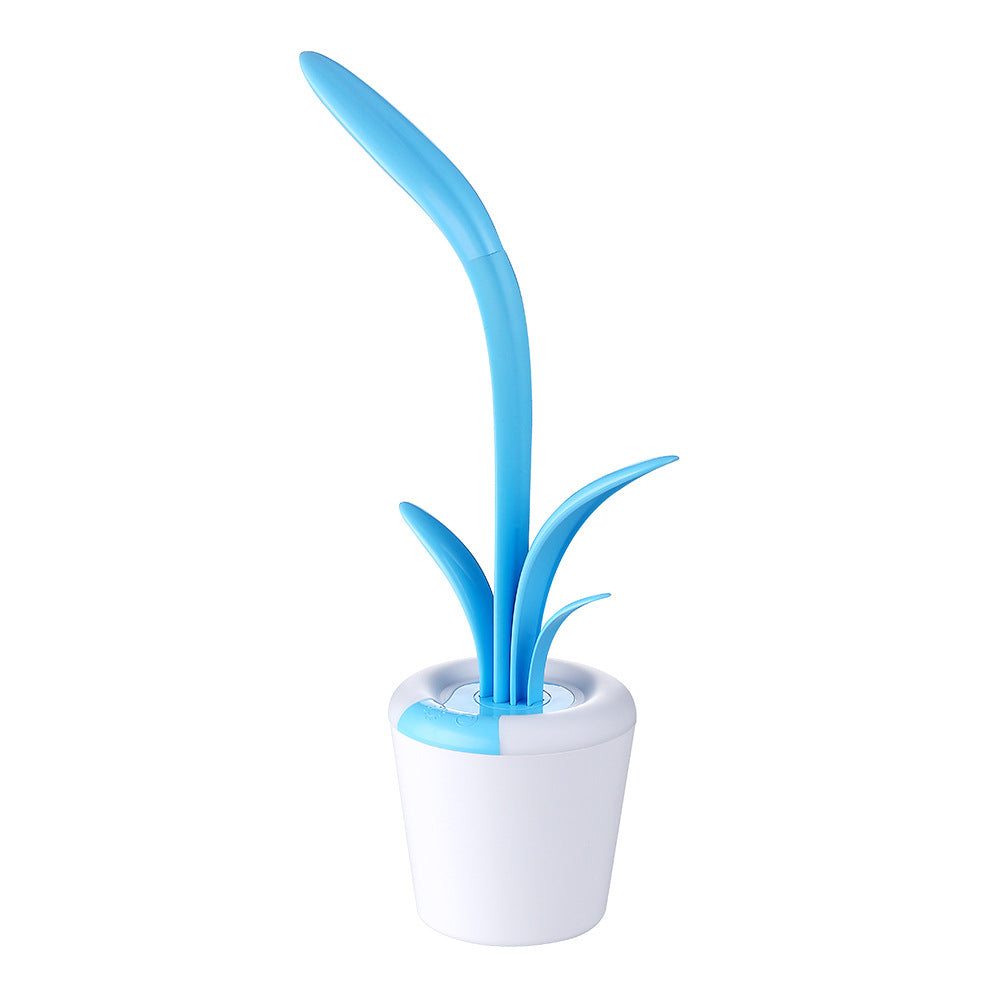 Modern Desk Plant Light USB LED Table Lamp For Bedroom Livingroom Office blue1
