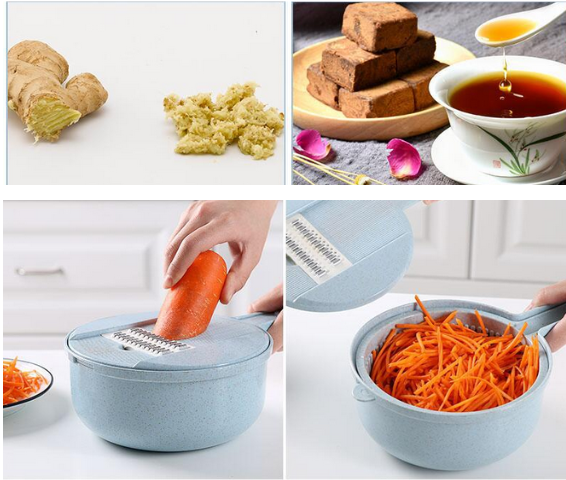 8 In 1 Mandoliner Slicer Vegetable Slicer Potato Peeler Carrot Onion Grater With Strainer Vegetable Cutter Kitchen Accessories with example 4
