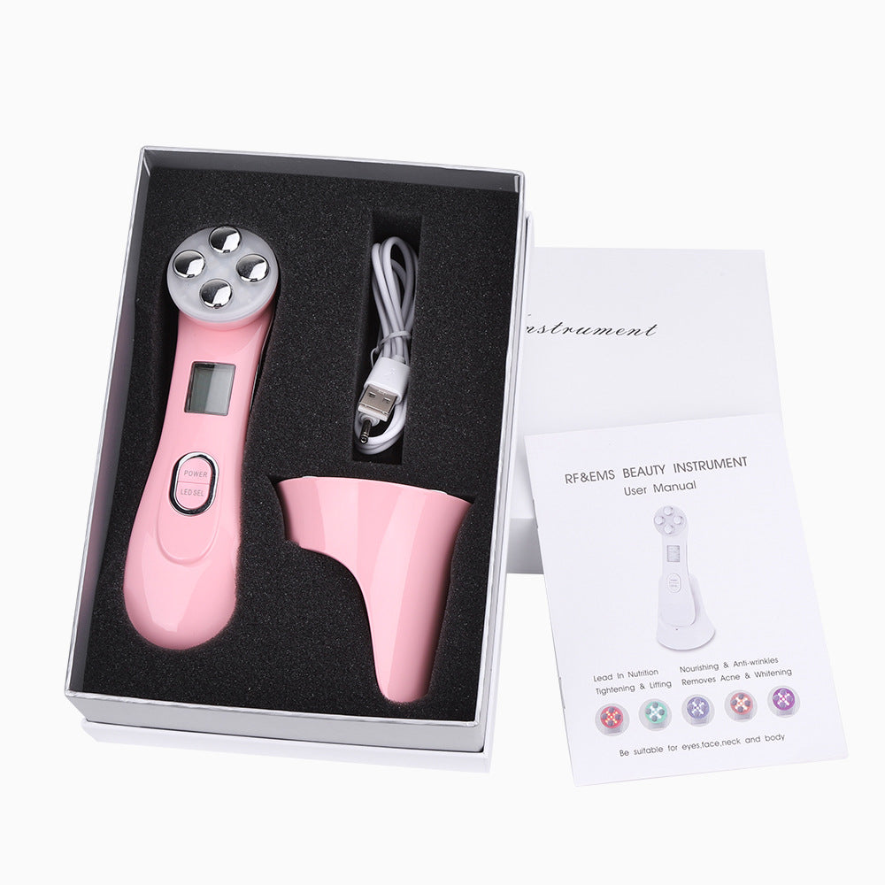 Multifunctional Radio Frequency Skin Tightening Machine, RF Ion Mesotherapy Face Massager, LED Photon Skin Rejuvenation Remover Wrinkle Care Device