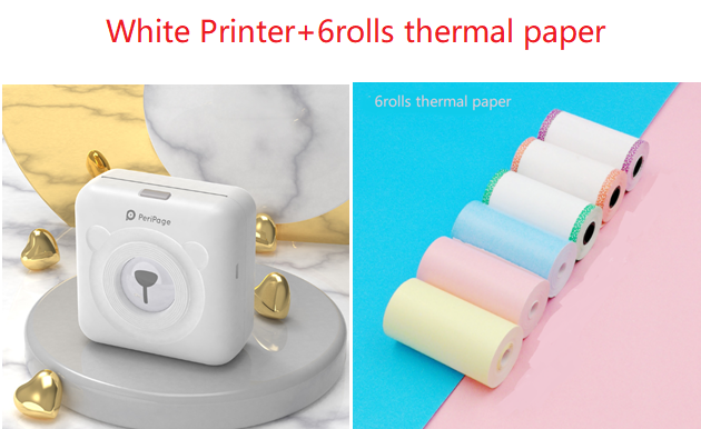 Mini Bluetooth Pocket Printer Wireless Thermal Printer Paper Sticker Label Printer inkless style2