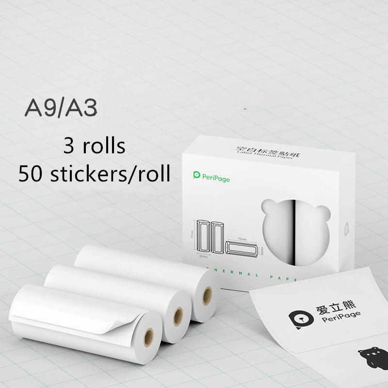 Mini Bluetooth Pocket Printer Wireless Thermal Printer Paper Sticker Label Printer inkless paper 3