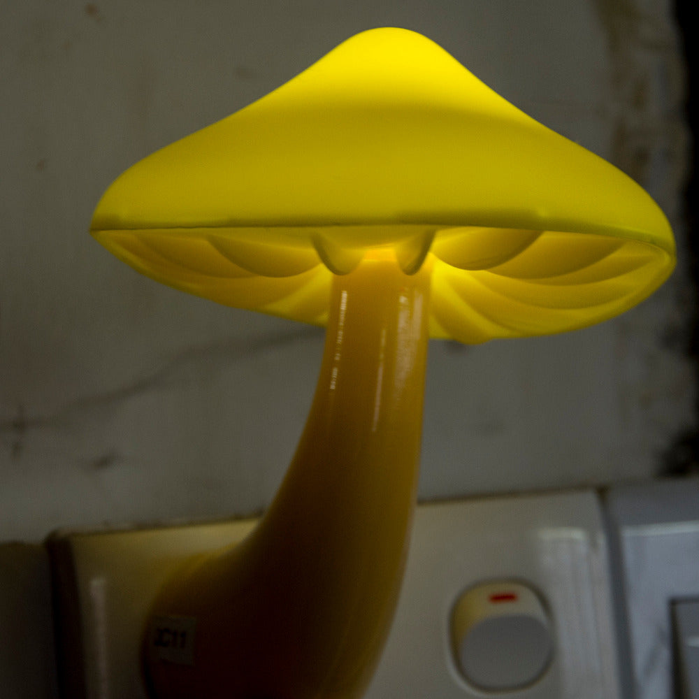 LED Night Light Mushroom Wall Socket Lamp Warm White Light-control Sensor Bedroom Light Home Decoration 7