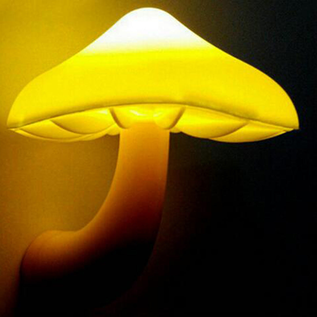 LED Night Light Mushroom Wall Socket Lamp Warm White Light-control Sensor Bedroom Light Home Decoration 6