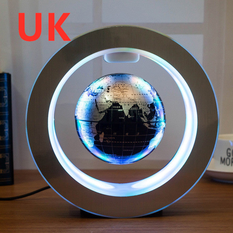 Round LED World Map Floating Globe Magnetic Levitation Light Anti Gravity Magic black