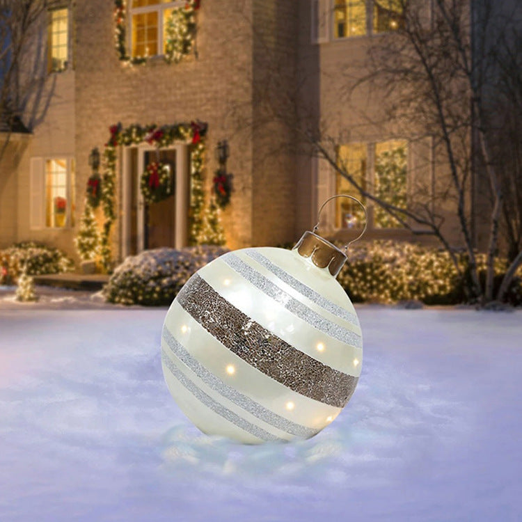 Christmas Ornament Ball Outdoor Pvc 60CM Inflatable Decorated Ball PVC Giant Big Large Balls Xmas Tree Decorations Toy Ball25