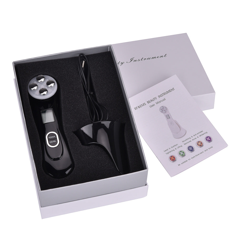 Multifunctional Radio Frequency Skin Tightening Machine, RF Ion Mesotherapy Face Massager, LED Photon Skin Rejuvenation Remover Wrinkle Care Device