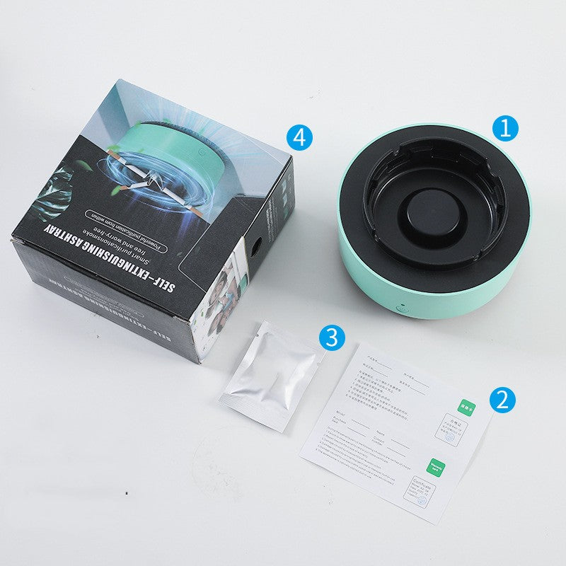 Smoke Removal Air Purification Ashtray Anion Purification Practical Automatic Purifier Ashtray Portable Gadgets For Home, Office, Car Ashtray set2