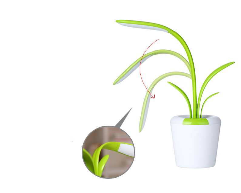 Modern Desk Plant Light USB LED Table Lamp For Bedroom Livingroom Office details