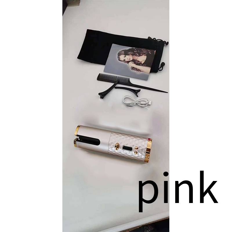Wireless Automatic Curling Iron, Cordless Auto Curler Restriction with Built-in Rechargeable Battery, Ceramic Professional Hair Curler USB Charging and Rechargeable Portable for Travel set1