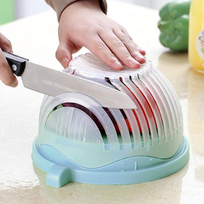 Cutting Bowl, Fruit Cutting Bowl, Kitchen Creative Plastic Lazy Artefact Chopping Vegetables, Household Fruits and Vegetables, Fruit Separator3