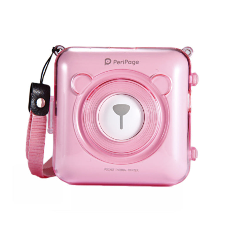 Mini Bluetooth Pocket Printer Wireless Thermal Printer Paper Sticker Label Printer inkless pink 2