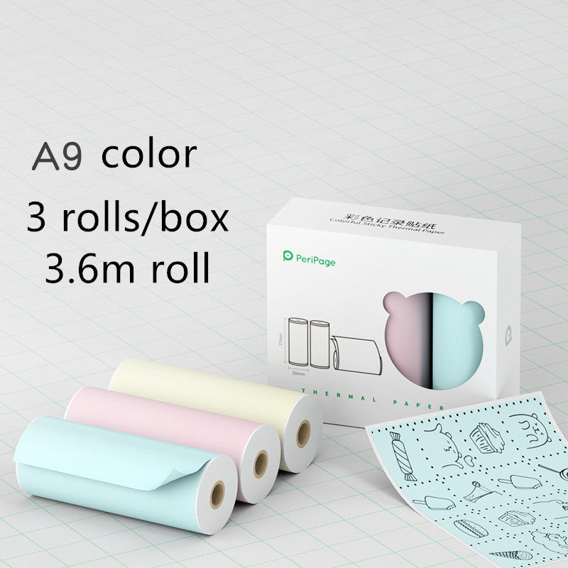 Mini Bluetooth Pocket Printer Wireless Thermal Printer Paper Sticker Label Printer inkless paper 5