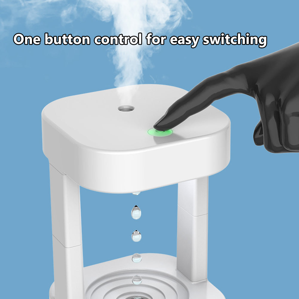 Creative Anti-gravity Water Drop Humidifier Air Conditioning Mist Spray Household Quiet Bedroom Office With 580ML Water Tank top