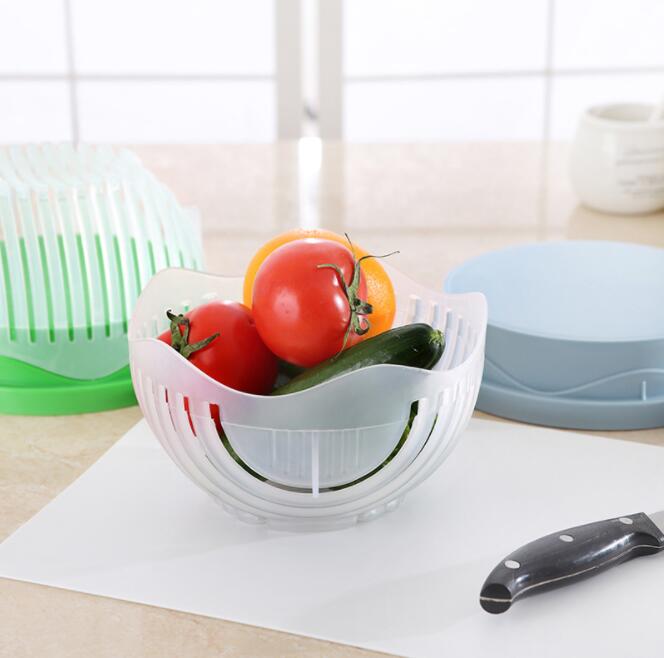 Cutting Bowl, Fruit Cutting Bowl, Kitchen Creative Plastic Lazy Artefact Chopping Vegetables, Household Fruits and Vegetables, Fruit Separator1