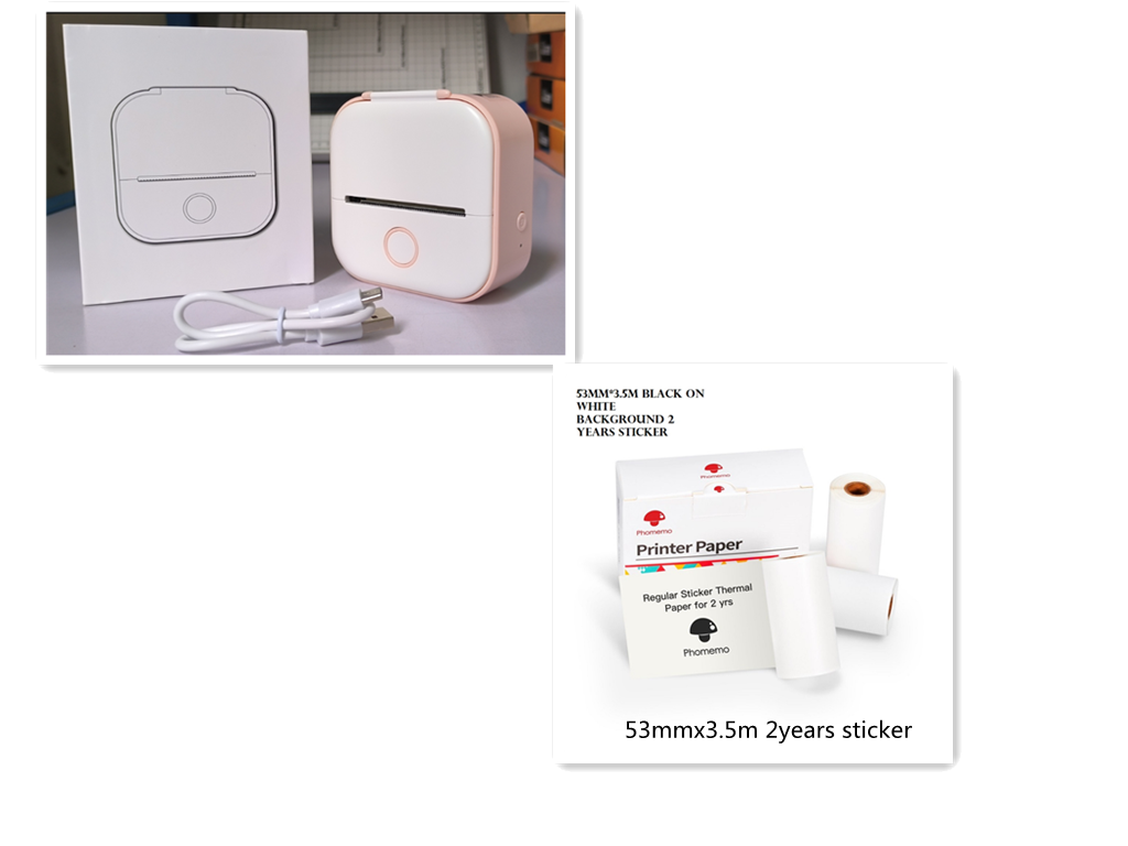 Pocket Printer Portable Mini Thermal Label Printer Home Photo Printer Student Bluetooth Mini Label Printer Price Tag