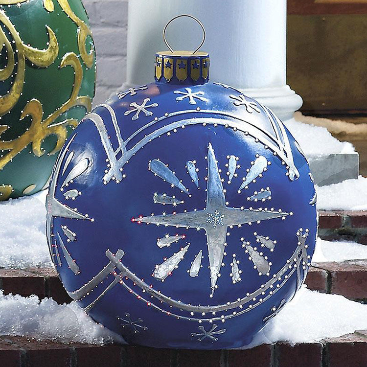 Christmas Ornament Ball Outdoor Pvc 60CM Inflatable Decorated Ball PVC Giant Big Large Balls Xmas Tree Decorations Toy Ball8