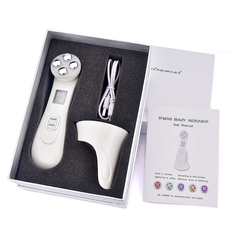 Multifunctional Radio Frequency Skin Tightening Machine, RF Ion Mesotherapy Face Massager, LED Photon Skin Rejuvenation Remover Wrinkle Care Device