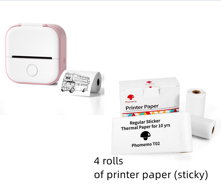 Pocket Printer Portable Mini Thermal Label Printer Home Photo Printer Student Bluetooth Mini Label Printer Price Tag