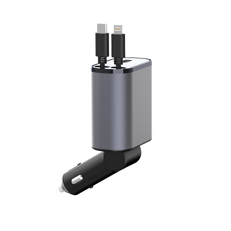 Metal Car Charger 100W Super Fast Charging Car Cigarette Lighter USB And TYPE-C Adapter 2