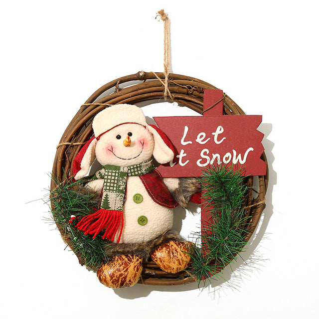 Christmas Wreath, Decorations Front Door Wreath Ornament Pine Cones Artificial Garland for Door Table Window Decor, Festive2