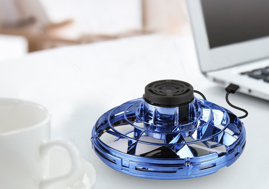 Hand Controlled Mini Drone, Flying Ball Toy, Mini Spinner Drone with 360° Rotating and Shining LED Lights, Small Helicopter UFO Indoor Outdoor Fun for Kids Adults
