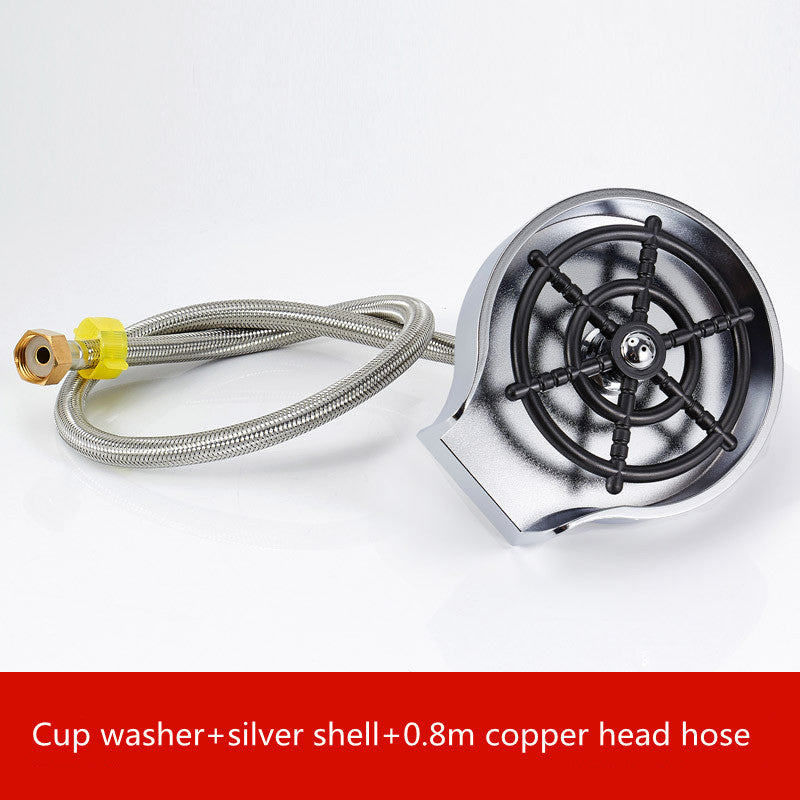 Bar Counter Cup Washer Sink High-pressure Spray Automatic Faucet Coffee Pitcher Wash