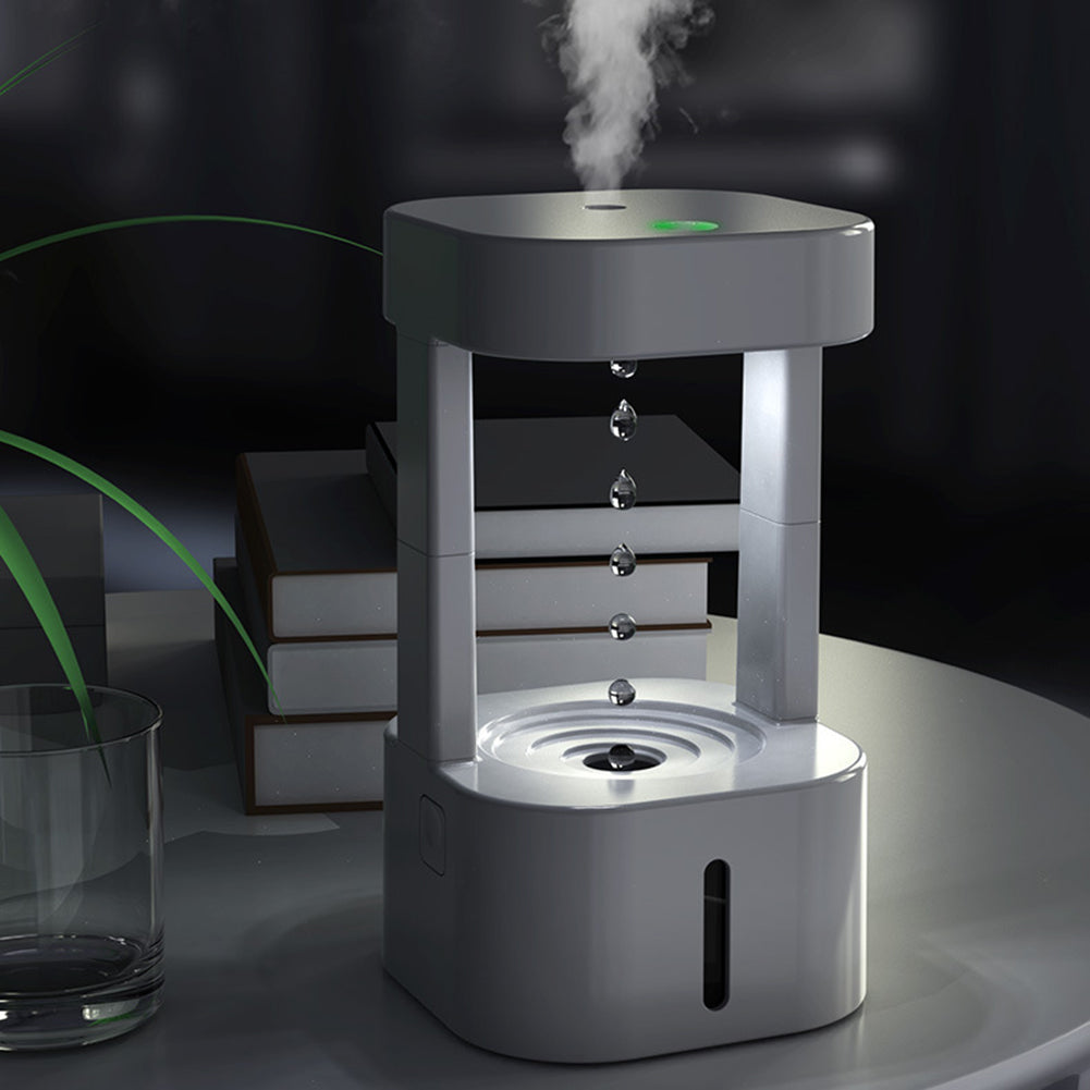 Creative Anti-gravity Water Drop Humidifier Air Conditioning Mist Spray Household Quiet Bedroom Office With 580ML Water Tank use1