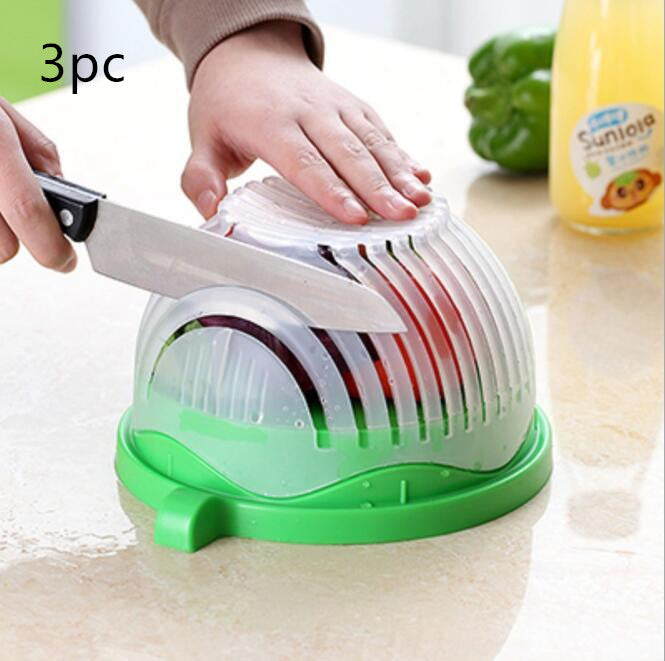 Cutting Bowl, Fruit Cutting Bowl, Kitchen Creative Plastic Lazy Artefact Chopping Vegetables, Household Fruits and Vegetables, Fruit Separator 7