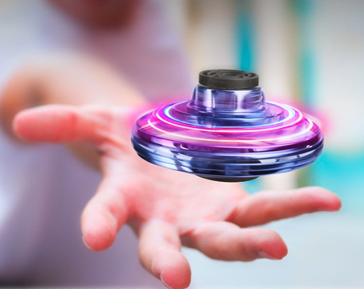 Hand Controlled Mini Drone, Flying Ball Toy, Mini Spinner Drone with 360° Rotating and Shining LED Lights, Small Helicopter UFO Indoor Outdoor Fun for Kids Adults