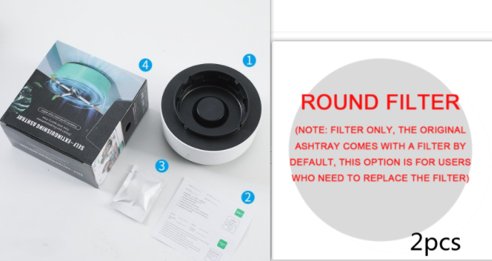 Smoke Removal Air Purification Ashtray Anion Purification Practical Automatic Purifier Ashtray Portable Gadgets For Home, Office, Car Ashtray set 8