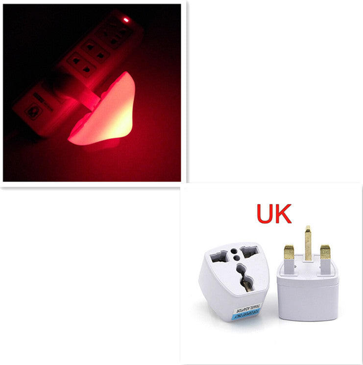 LED Night Light Mushroom Wall Socket Lamp Warm White Light-control Sensor Bedroom Light Home Decoration uk3