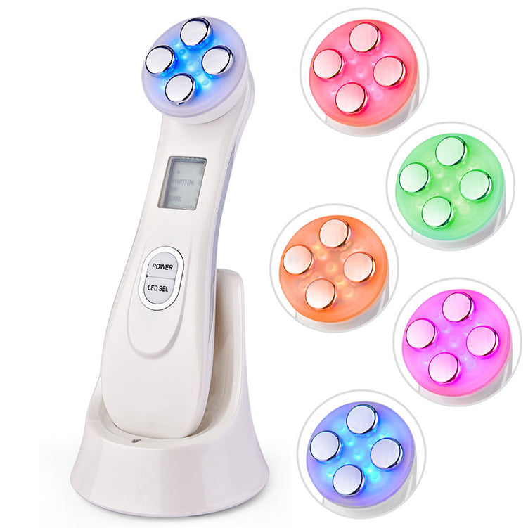 Multifunctional Radio Frequency Skin Tightening Machine, RF Ion Mesotherapy Face Massager, LED Photon Skin Rejuvenation Remover Wrinkle Care Device