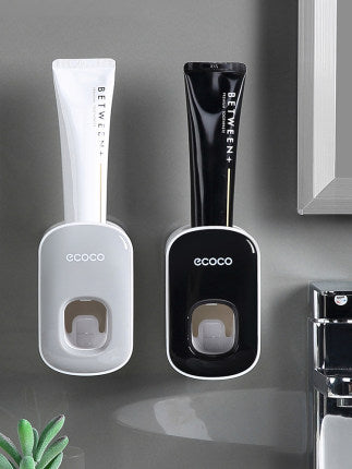 Wall Mounted Automatic Toothpaste Holder Bathroom Accessories Set Dispenser3
