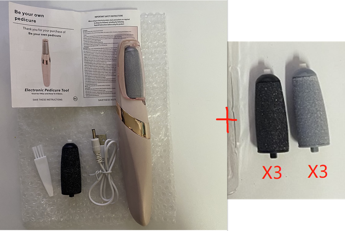 Electric Foot File, Electric Foot Callus Remover, USB Rechargeable Waterproof Hard Skin Remover Foot with LED Light, Professional Pedicure Tool for feet Cracked Heels 6
