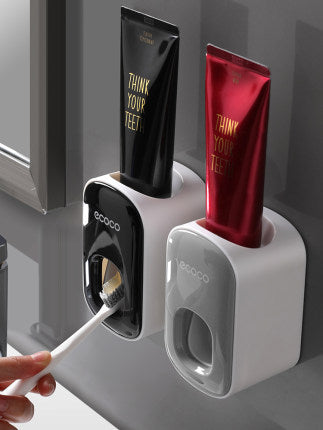 Wall Mounted Automatic Toothpaste Holder Bathroom Accessories Set Dispenser2