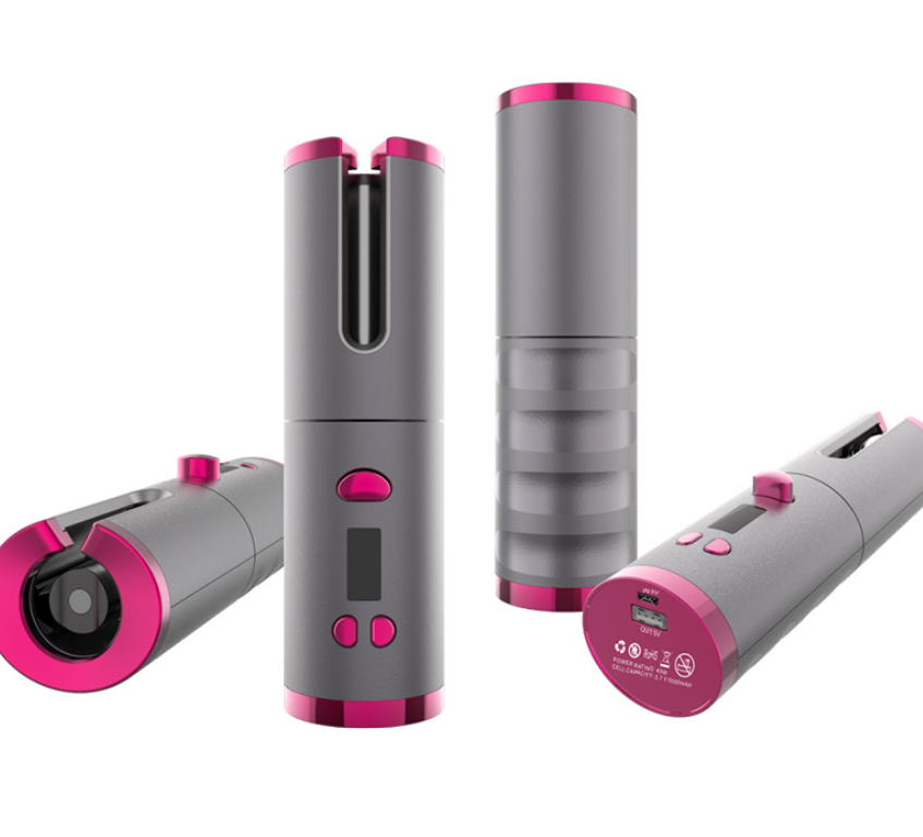 Wireless Automatic Curling Iron, Cordless Auto Curler Restriction with Built-in Rechargeable Battery, Ceramic Professional Hair Curler USB Charging and Rechargeable Portable for Travel 3