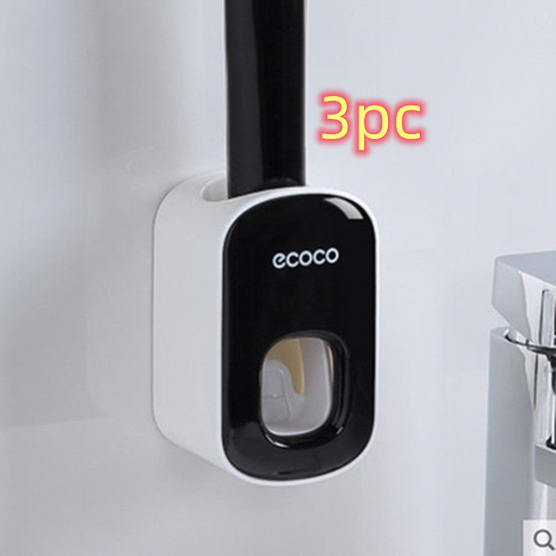 Wall Mounted Automatic Toothpaste Holder Bathroom Accessories Set Dispenser8