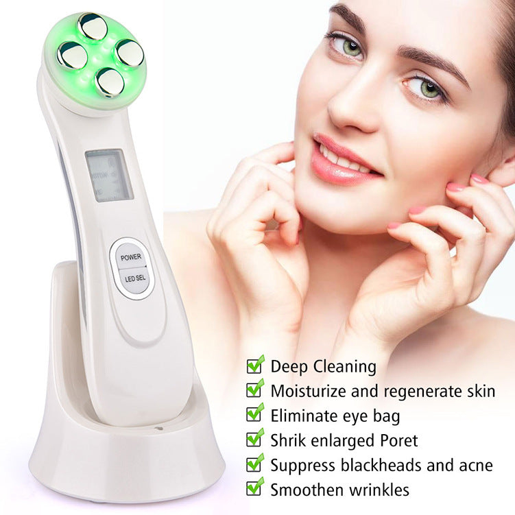 Multifunctional Radio Frequency Skin Tightening Machine, RF Ion Mesotherapy Face Massager, LED Photon Skin Rejuvenation Remover Wrinkle Care Device