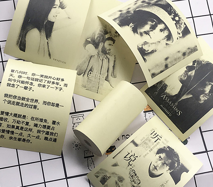 Pocket Printer Mini Bluetooth Wireless Thermal Printer Paper Sticker Label Printer inkless