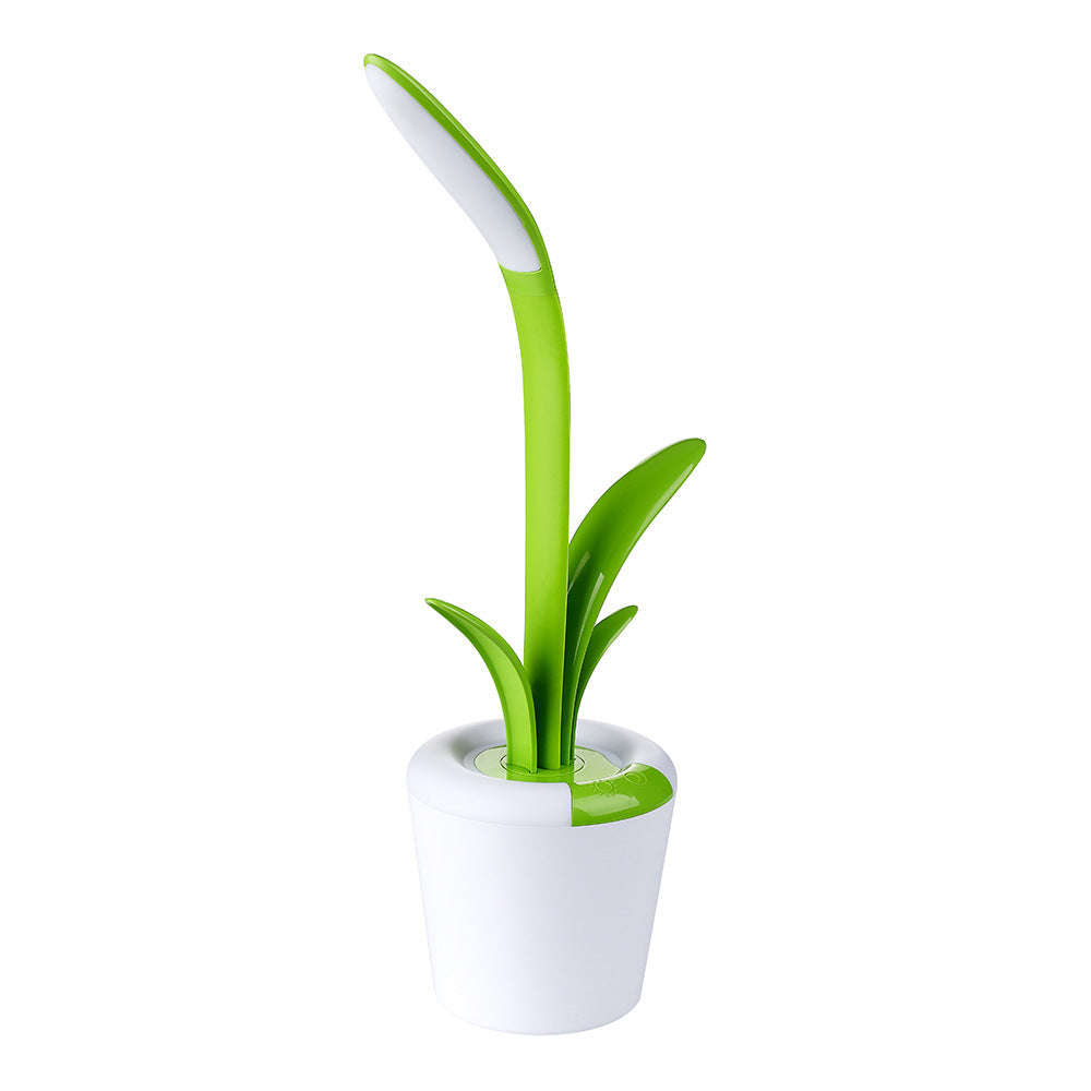Modern Desk Plant Light USB LED Table Lamp For Bedroom Livingroom Office green2