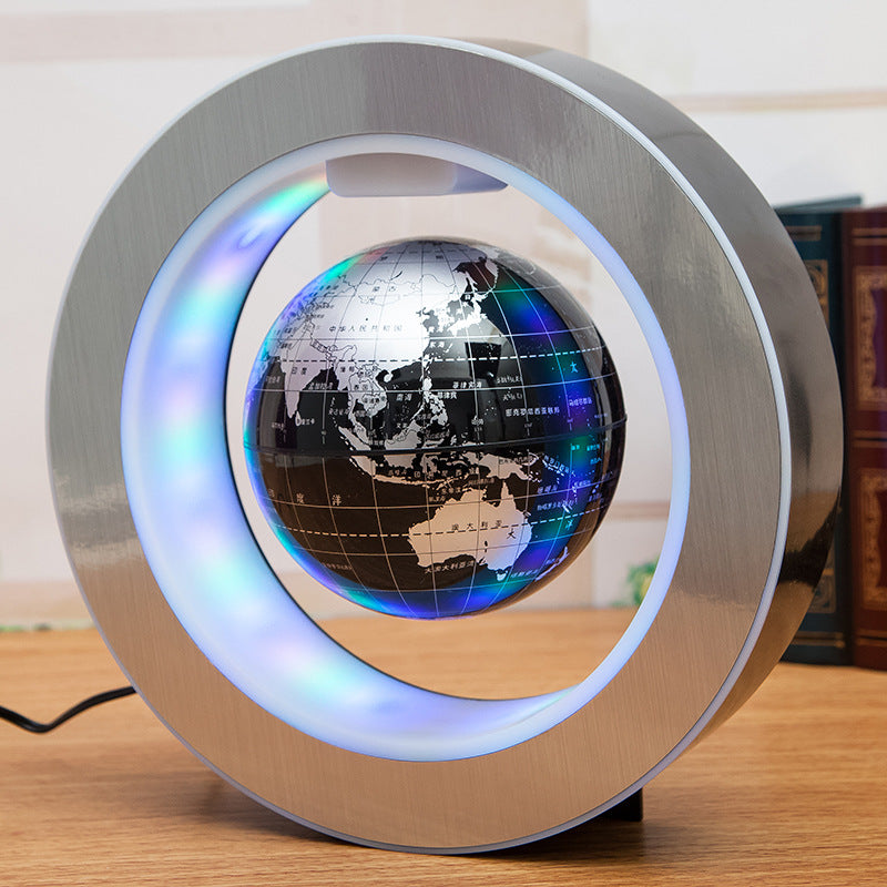 Round LED World Map Floating Globe Magnetic Levitation Light Anti Gravity Magic side pic
